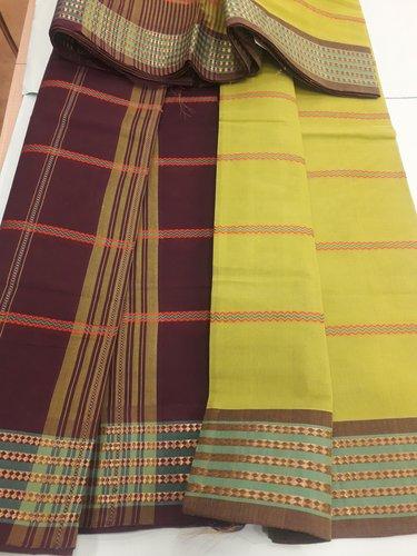 MANAMEDU COTTON SAREES WITH BLOUSE